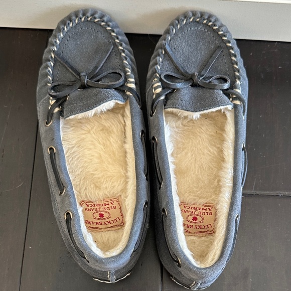 Lucky Brand Charcoal Suede Moccasins - Picture 4 of 7